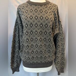 Jantzen Classics Argyle Diamond Pullover Sweater Medium